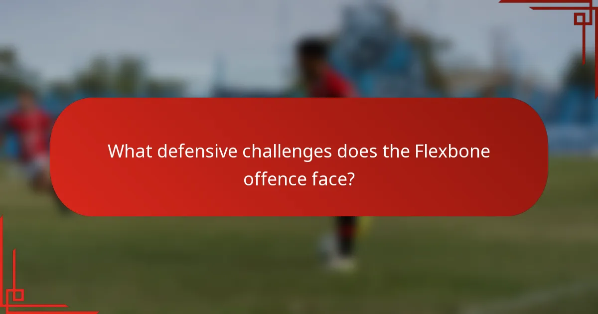 What defensive challenges does the Flexbone offence face?