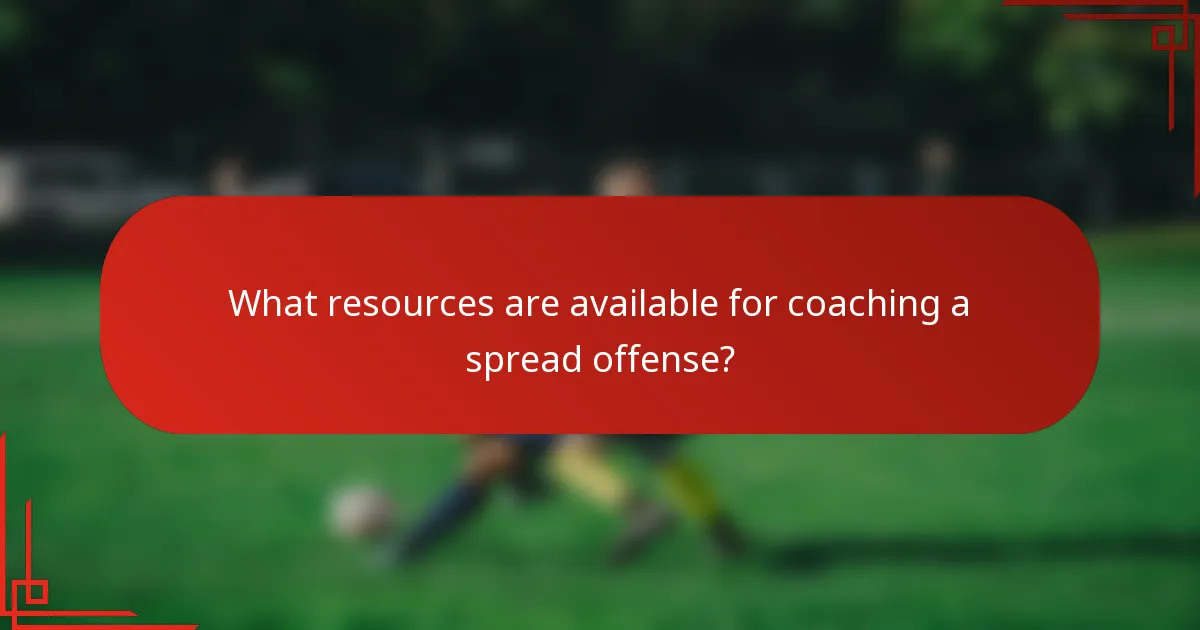 What resources are available for coaching a spread offense?